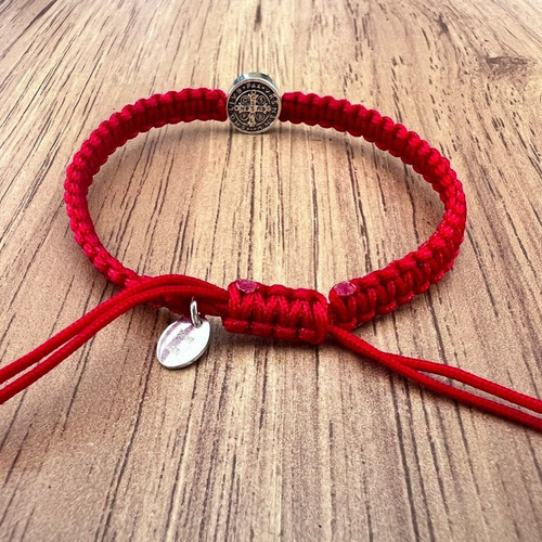 Imagen 5 de 9 de Pulsera Tejida De San Benito De Plata .925 Y Oxido Agálea