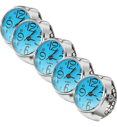 Anillo Con Reloj Inoxidable, Mxtrb-005, 5pzas, Unitalla, Anc