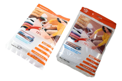Pack X2 Bolsas De Almacenamiento Al Vacío S Y M