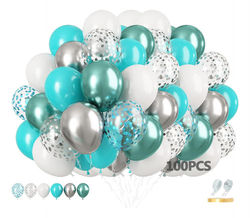 100 Globos Decoracion Fiesta Látex Globos Mate Pastel Kit