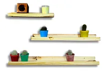 Comprar Kit 3 Repisas Estantes Flotantes De Madera Deco Bibliotecas