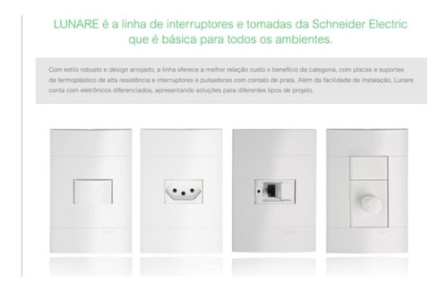 Conjunto Pulsador Campainha 10a 250v Lunare