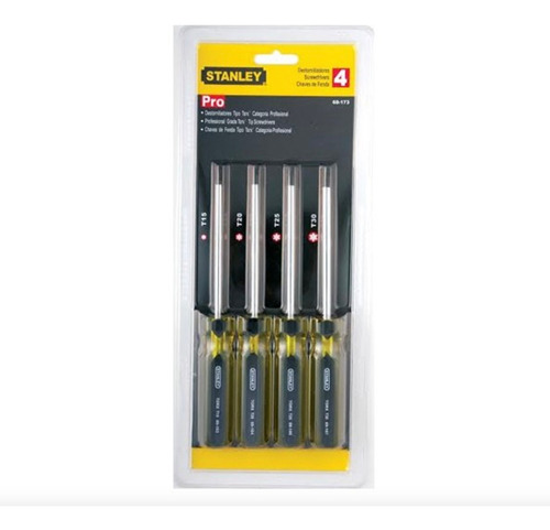 Juego De Destornilladores  Estrella / Torx 4 Pzas Stanley