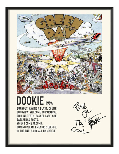 Cuadro Green Day Album Music Tracklist Exitos Dookie