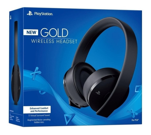 New Gold Wireless Headset Ps4 - Original - 7.1