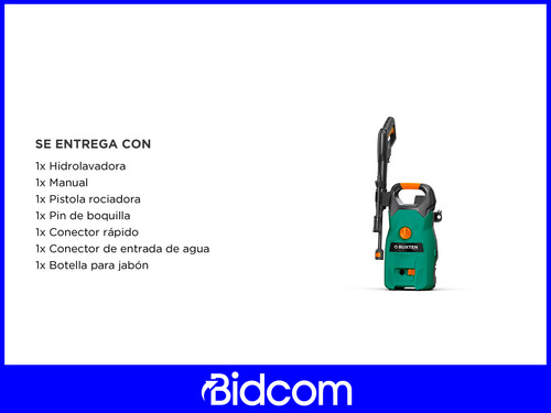 Hidrolavadora Electrica 1400 W Alta Presion 1600 Psi Gadnic