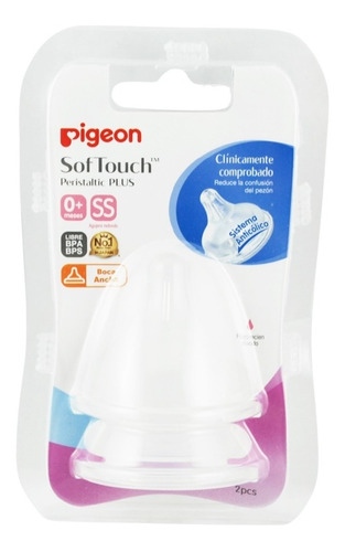 Chupete Peristaltic Softouch Talla Ss 0+ Pigeon