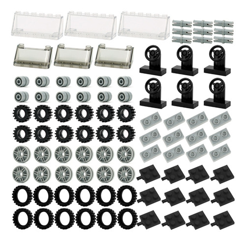 Ruedas Y Ejes Compatible Con Lego Básicos Bloques Vehículo