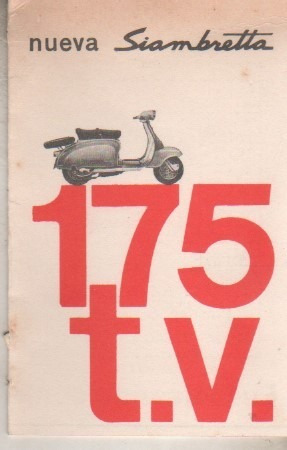 Antiguo Fixture De 1 B  Año 1963  Publicidad Moto Siambretta