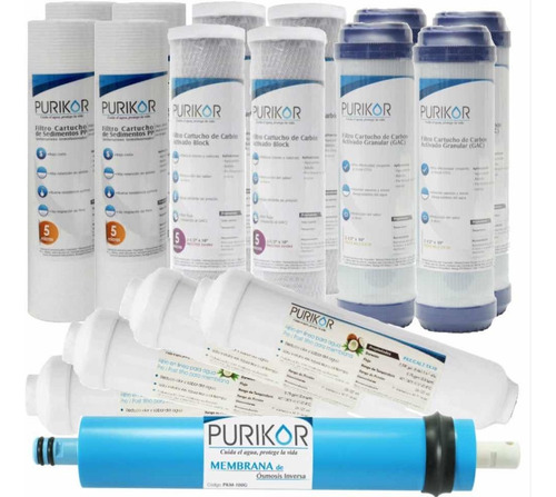 Kit De Mantenimiento De 24 Meses Purikor P Modelo Pkro100-5p