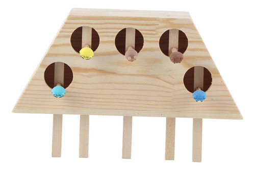 Cat Hunt Mouse Toys, Gatito Interactivo De Madera Y Silicona