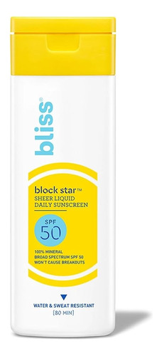 Bliss Block Star Sheer Tinted Face Sunscreen Spf 50-2 Fl Oz.