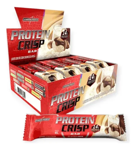 Box 12 Barras Protein Crips Leche En Polvo - Integralmedica