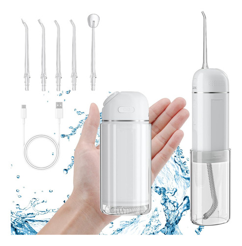 Irrigador Bucal Duchador Dental Portatil Usb Water Floser Inalambrico Resistente Al Agua Aparatos Niños Adultos Dentistas Ortodoncia Blanqueo Blanqueador Limpieza Cuidado Encias Caries Muelas Dientes 