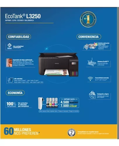 Impresora Epson L3250 Multifuncion Wifi Sistema Original