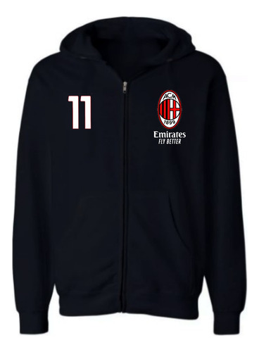 Campera Salida Algodon Ac Milan Ibrahimovic Retro