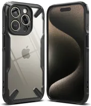 Comprar Case Estuche Funda Ringke Fusion X Para Apple iPhone 15 Pro Max - Borde Negro Antichoque Antideslizante Delgado Rígido Protección De Grado Militar Soporte Correas