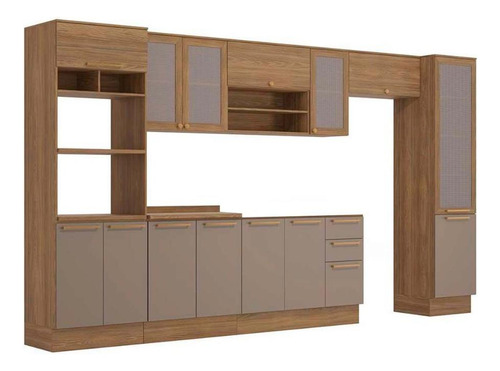 Cozinha Modulada Completa Botanic 8 Peças 3aéreos+2balcões