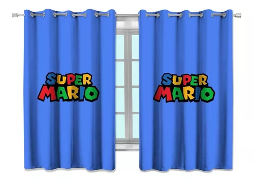 Cortina Quarto Infantil Super Mario Filme - 2,60x1,50