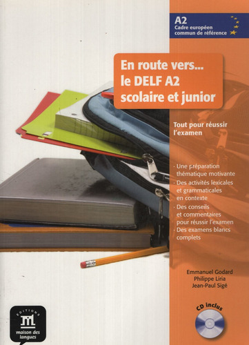En Route Vers...Le Delf Scolaire Et Junior A2 - Livre + Audio Cd, de Liria, Philippe. Editorial Difusion, tapa blanda en francés, 2010
