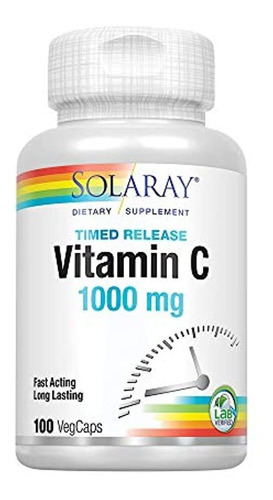 Solaray Vitamina C Con Escaramujos Y Acerola 1000 Mg