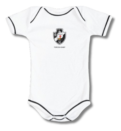 Body De Bebê Branco Time Do Vasco Da Gama Torcida Baby