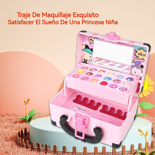Set De Maquillaje Para Niñas, Lavable, Con Almacenamiento