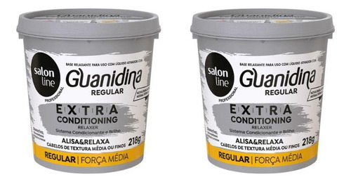 Relaxante Salon Line Extra Guanidina Regular 218g-kit C/2un
