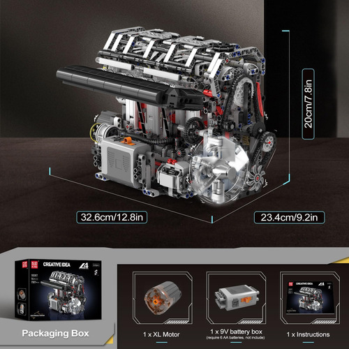 Kit De Bloques De Construcción De Motor Casoline Mould King