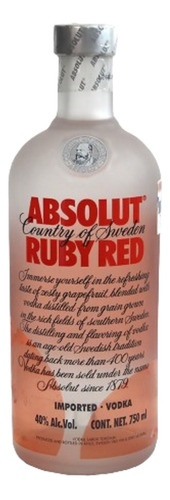 Absolut Ruby Red Toronja Y Naranja 750ml