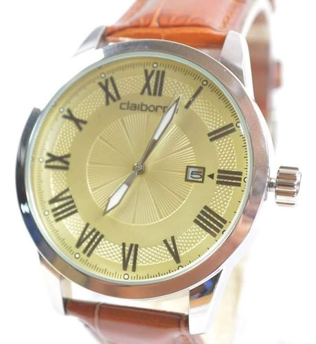 Reloj Pulsera Claiborne  Clm1090 De Los Hombre Cafe