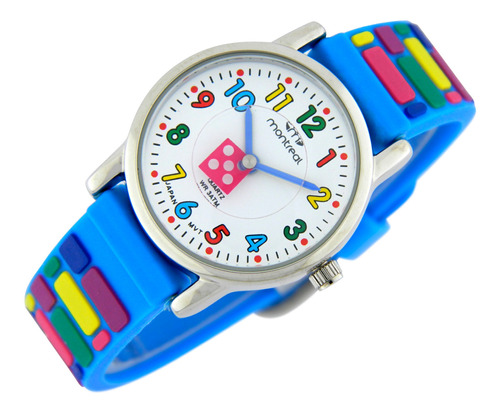 Reloj Montreal Niños Ml1501ap Silicona 3d Estuche C/ Peluche