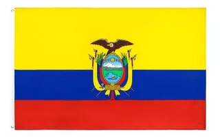 Bandeira Equador Oficial 90 Cm X 150cm C/ Anilha P/ Mastro