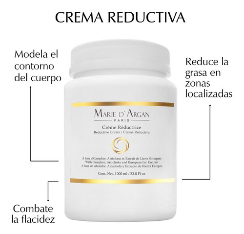 Imagen 3 de 5 de Crema Reductiva Marie D'argan, Elimina Grasa Y Celulitis