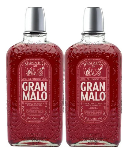 Gran Malo Jamaica Licor De Tequila 750ml Duo Pack