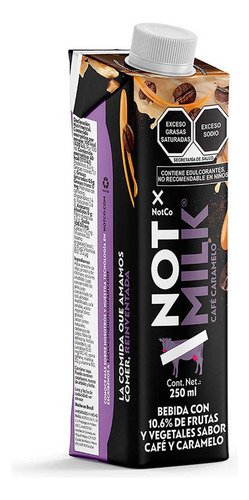 Bebida Malteada Proteína Notmilk Café Caramelo Notco 250 Ml