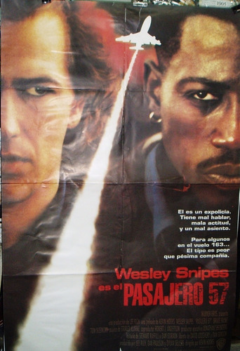 Afiche Original De La Película Pasajero 57 Con Wesley Snipes