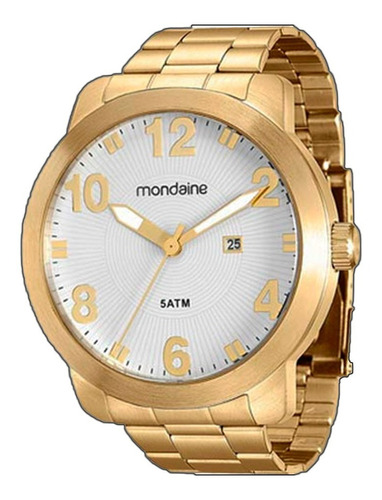 Relógio Mondaine Robusto Dourado 78597gpmvda3 C/ Carteira 