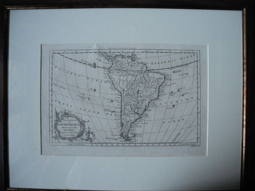Mapa Antiguo Londres 1756 Chili Sieur Robert Certificado