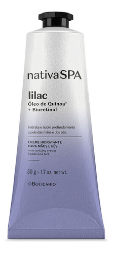  Boticário Nativa Spa Lilac Creme Hidratante Mãos E Pés 50g