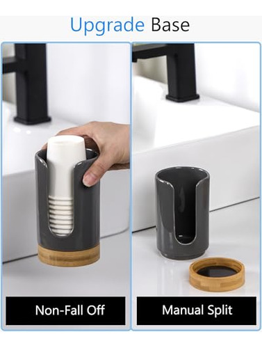 Dosificador De Vasos De Baño De Cerámica De 5 Onzas (2da Ge