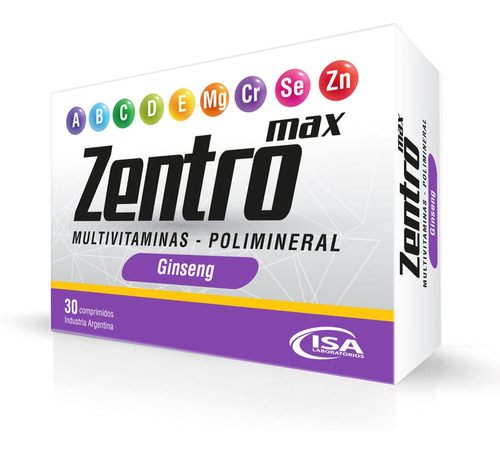 Suplemento Dietario Zentro Max Ginseng X 30 Un