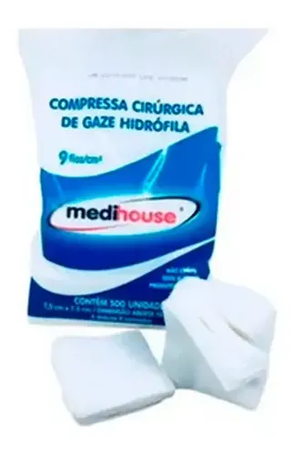 Gaze 9 Fios Com 500 Un - Medihouse | MercadoLivre