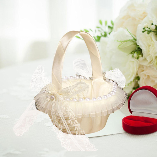 Cesta De Almacenamiento De Pétalos For Niña De Flores De