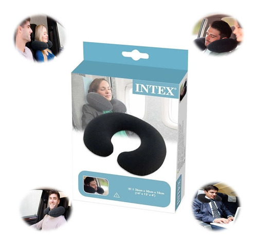 Cojin Almohada De Viaje Para Cuello Y Cabeza Inflable Intex