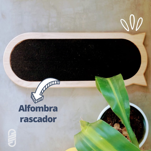 Imagen 4 de 9 de Rascador Alargado Para Gatos - Alfombra Rascador 35x35x2