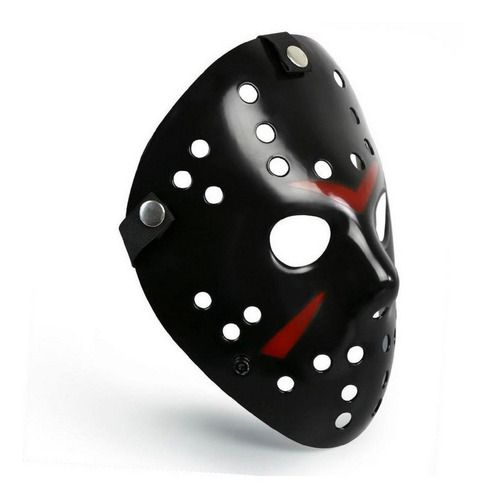 Caretas Jason Usar En Halloween, Mxjbk-003, 3 Pzas. 25x18 Cm Color Negro Jasonblack