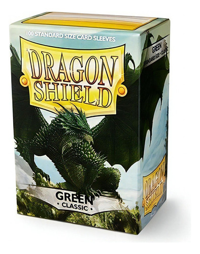 Protector de mazo, escudo de dragón, verde clásico, estándar