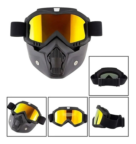 Imagen 2 de 8 de Mascara Y Goggles Tornasol Gotcha, Motociclismo, Skate, Etc