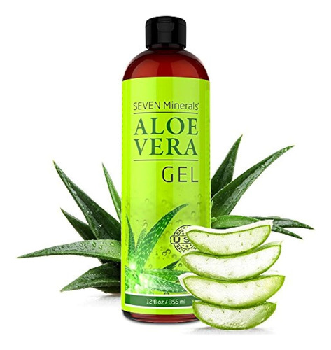 Aloe Vera Gel 99% Orgánico Grande 12 Oz No Xanthan Por Lo Qu